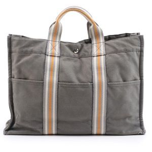 Hermès Fourre Tout MM Tote Bag in Grey Canvas